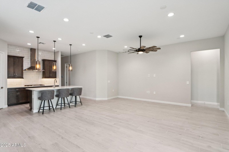 Family Room and Kitchen