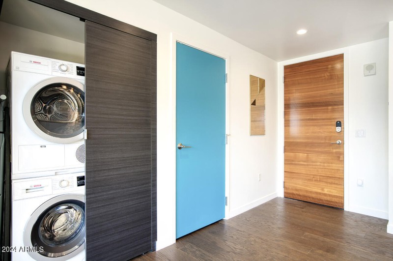 Hidden clothes washer/dryer.