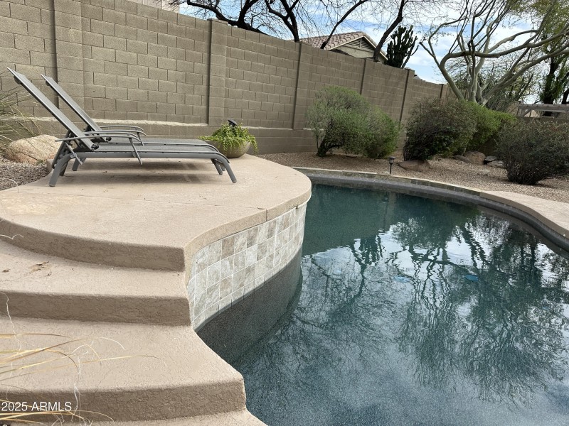 Pool seating area