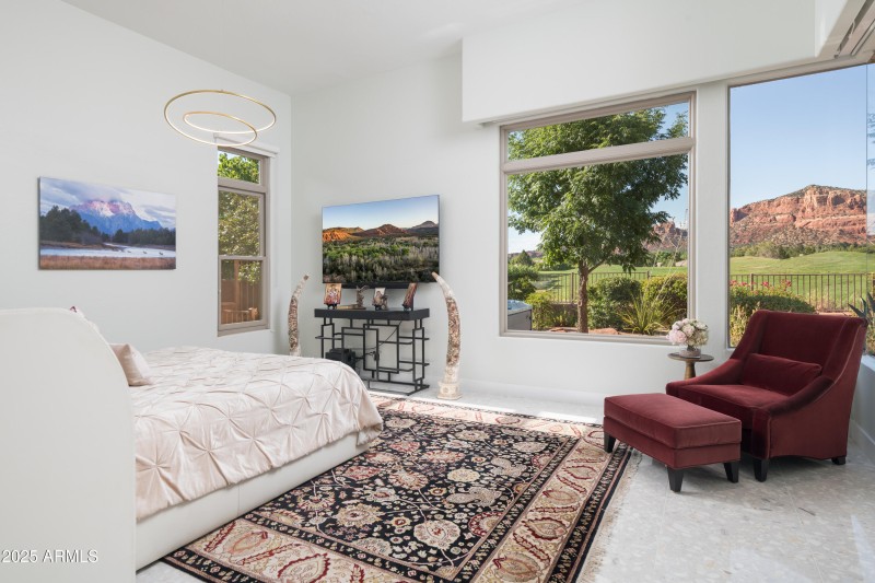 PRIMARY BEDROOM WITH RED ROCK VIEWS