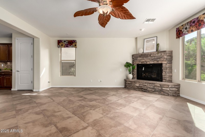 Corner Fireplace