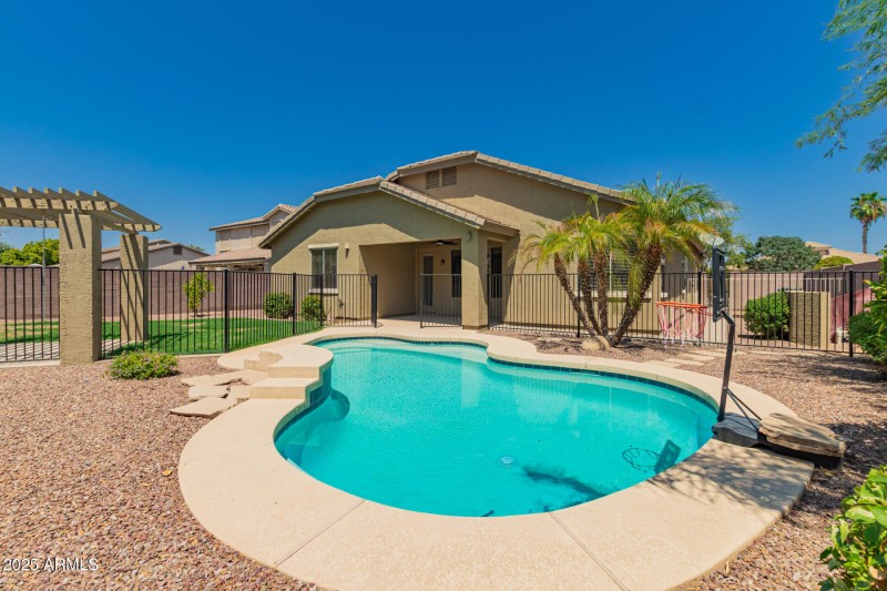 backyard and pool