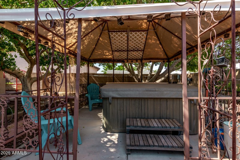 COVERED HOT TUB