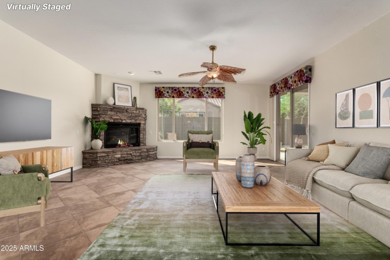 Staged Family Room