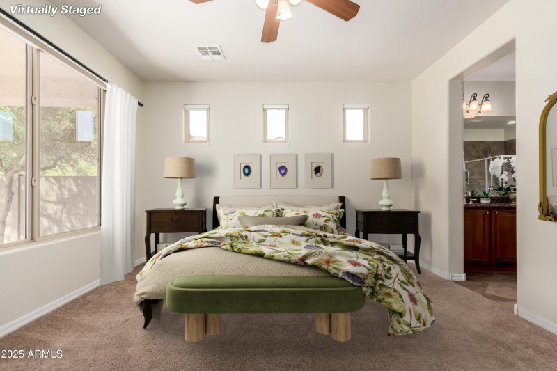 Staged Master Bedroom Down