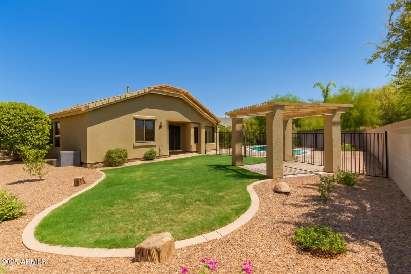 backyard and pool