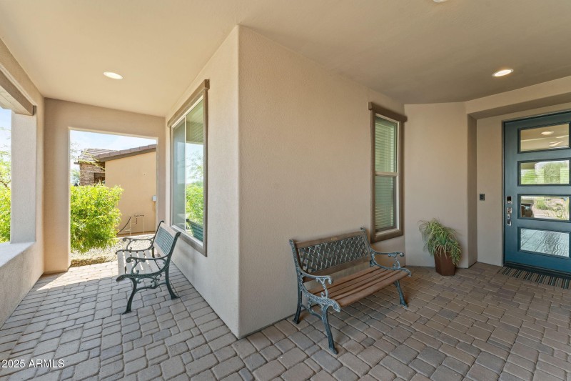 Extended covered porch
