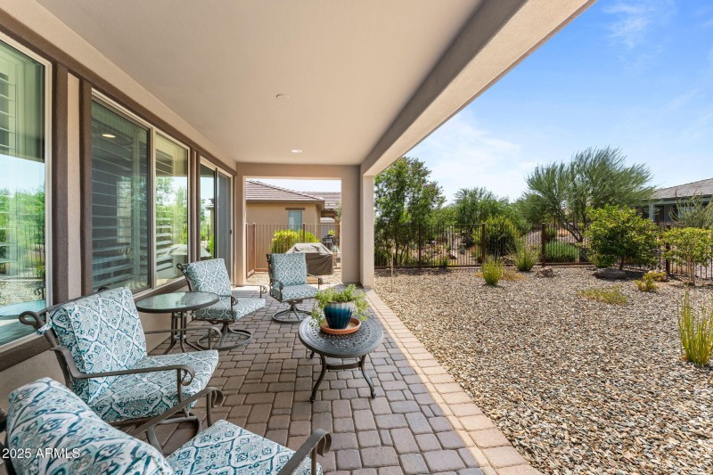 Large covered patio