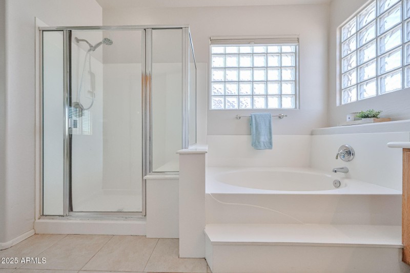 Separate Shower and Tub