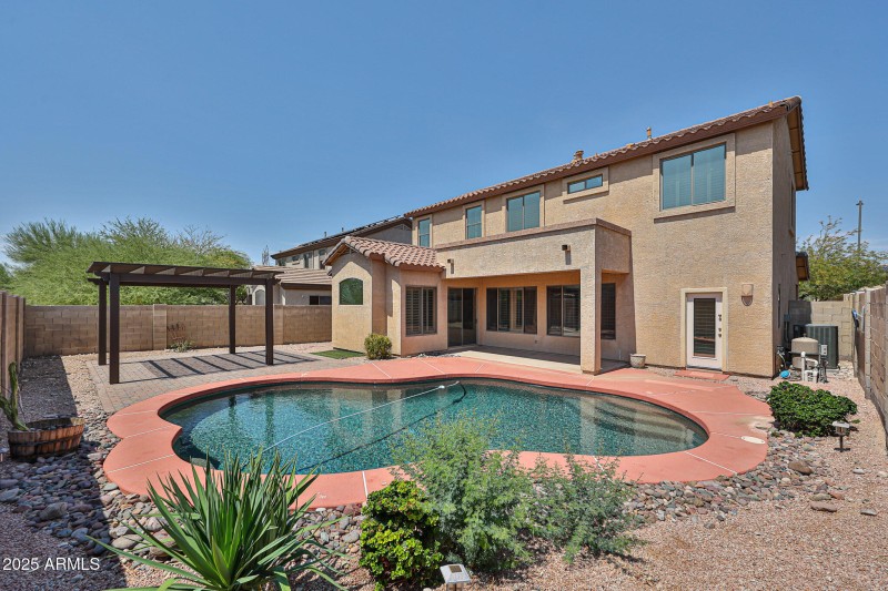 Backyard with Sparkling Pool