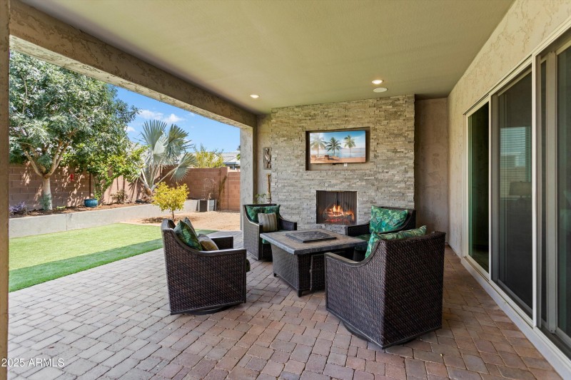 Fireplace at Patio