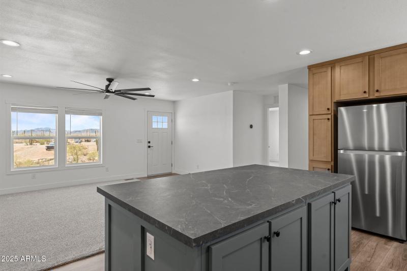 Seamless kitchen-to-living flow