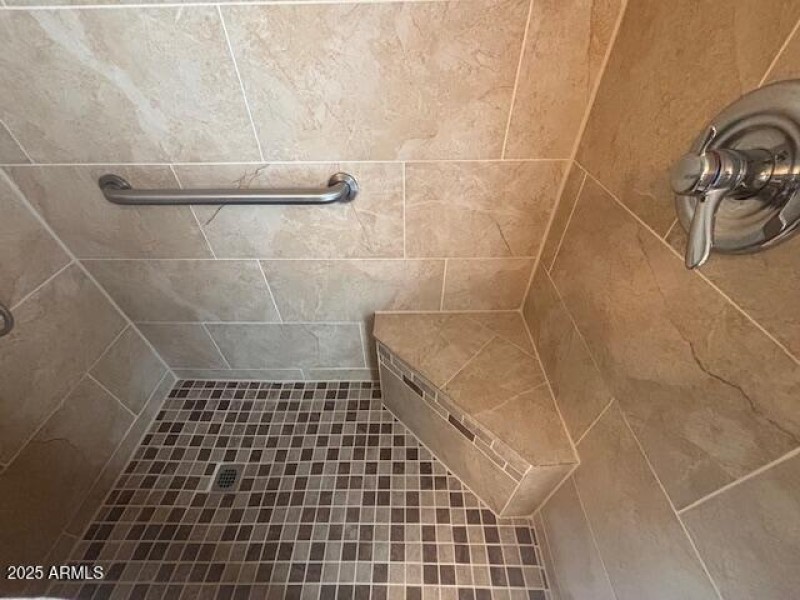 Shower seat in Primary Shower