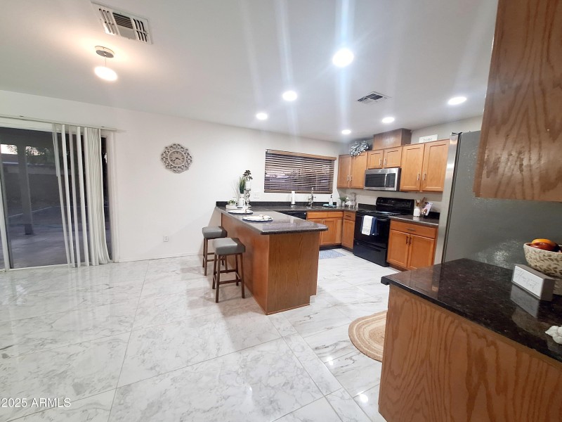 Kitchen WIth Sliding Doors