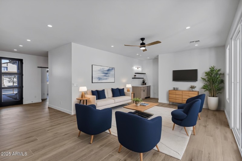 Virtually Staged Family Room