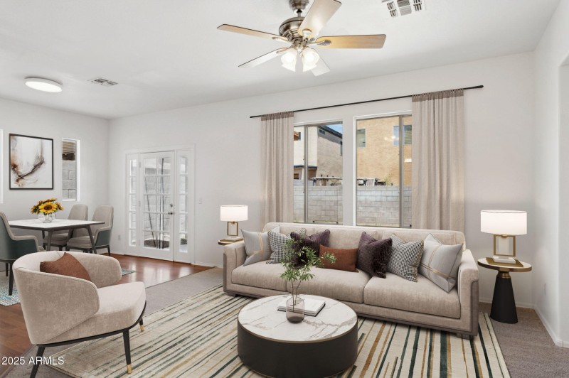 Virtually Staged living room