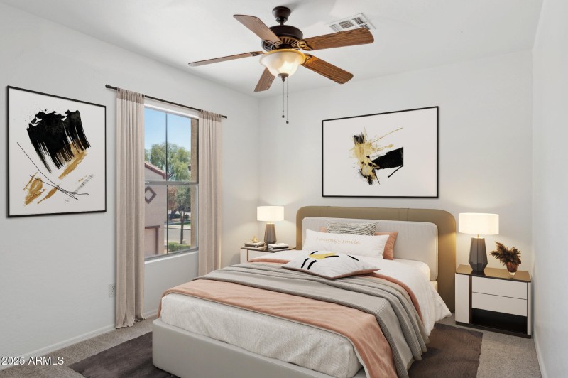 Virtually Staged 3rd Bedroom