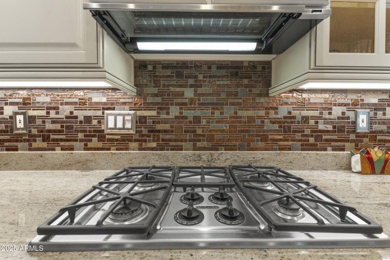 Kitchen with Backyard Views