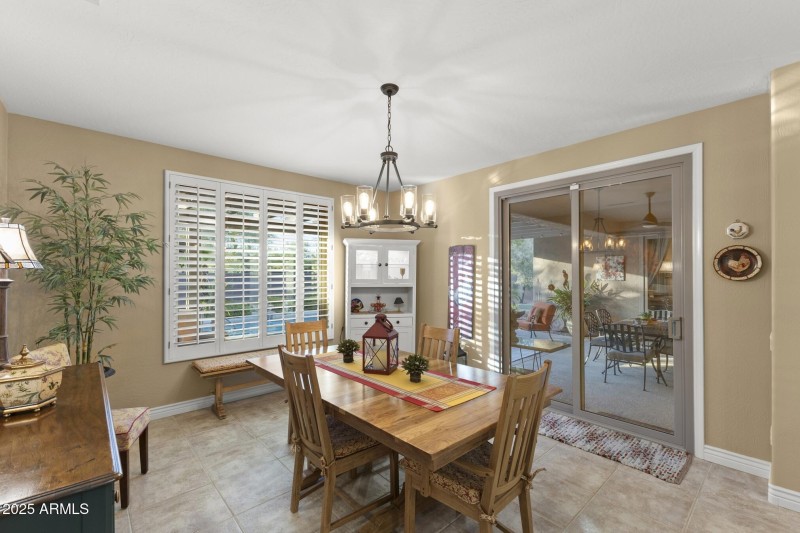 Dining with Backyard Access