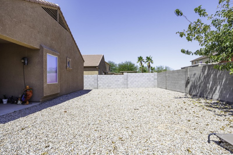 Back Yard to West