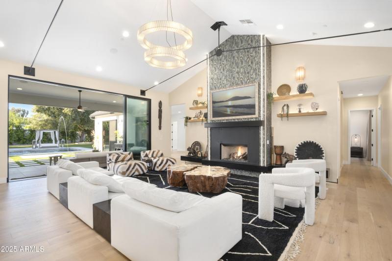 Doors open wide to outside