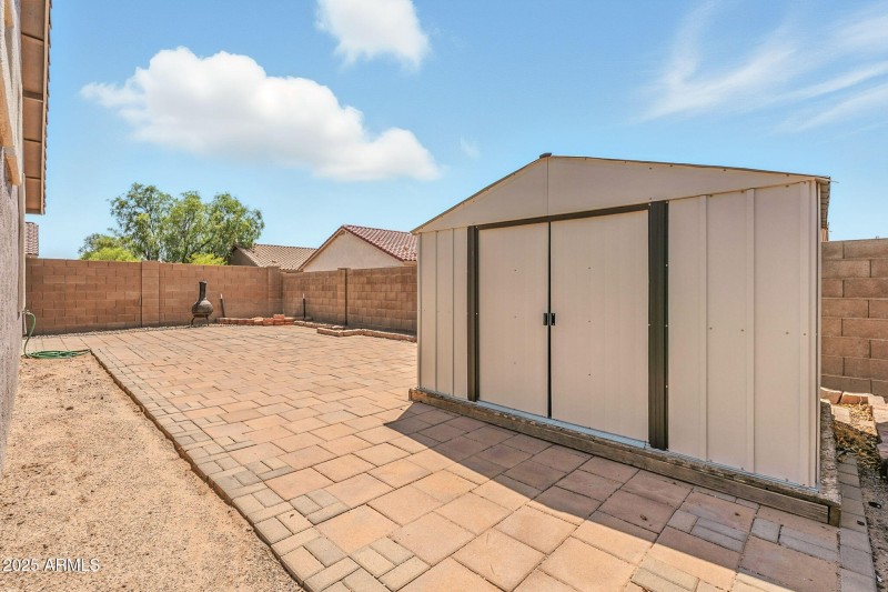 Shed in Backyard
