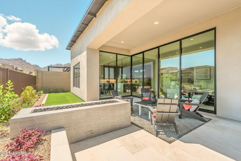 Backyard Firepit and Planter