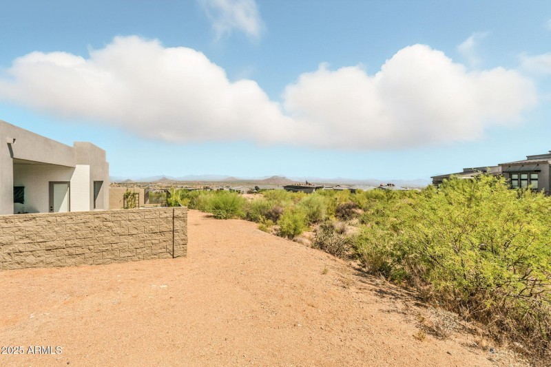 Backyard adjacent to Wash