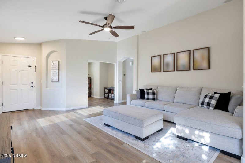 Ceiling fans in most rooms