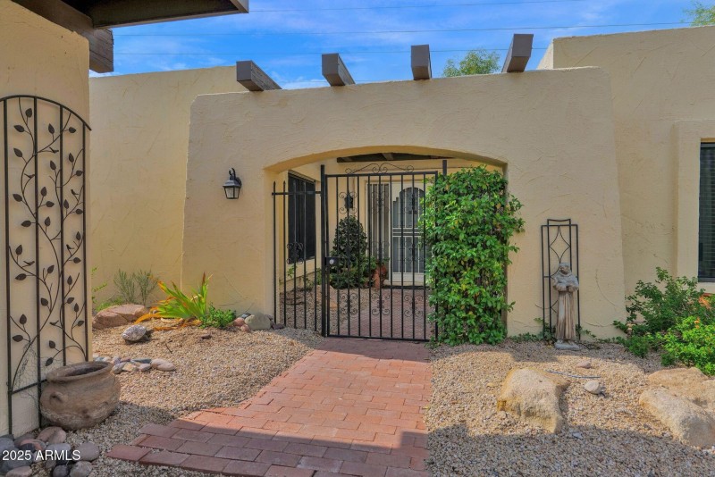 Private Gated Courtyard Entry