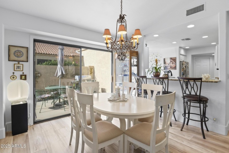 Dining to side patio