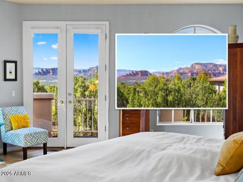 French doors lead to...