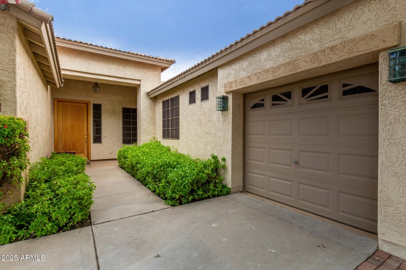 Lush Front Entrance