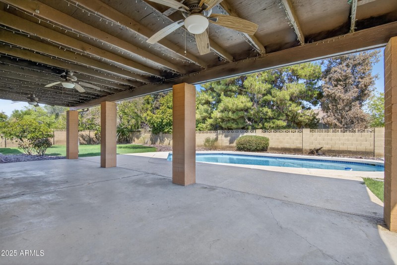 Large covered patio
