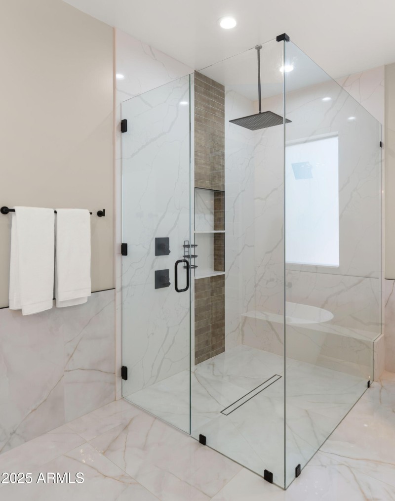 Zero Entry Shower in Primary Bathroom