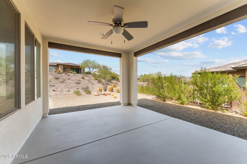 Large covered patio