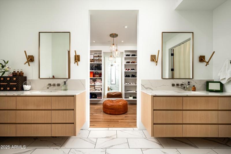 Primary bathroom and closet