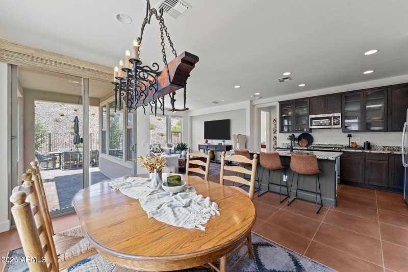View from dining area to kitchen