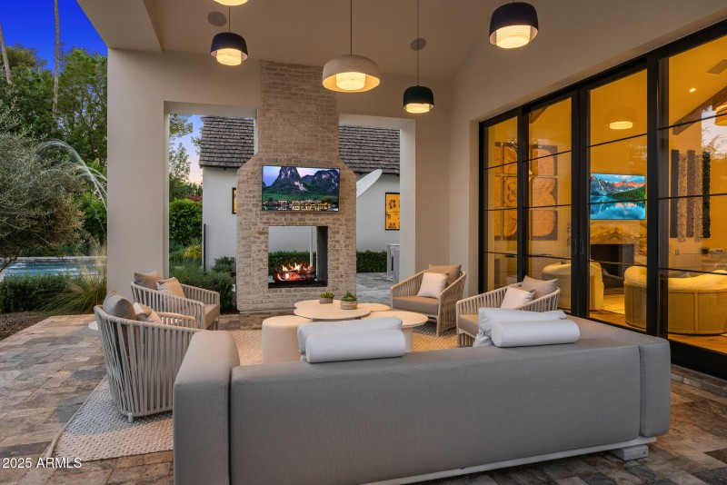 66-backyard patio and fireplace