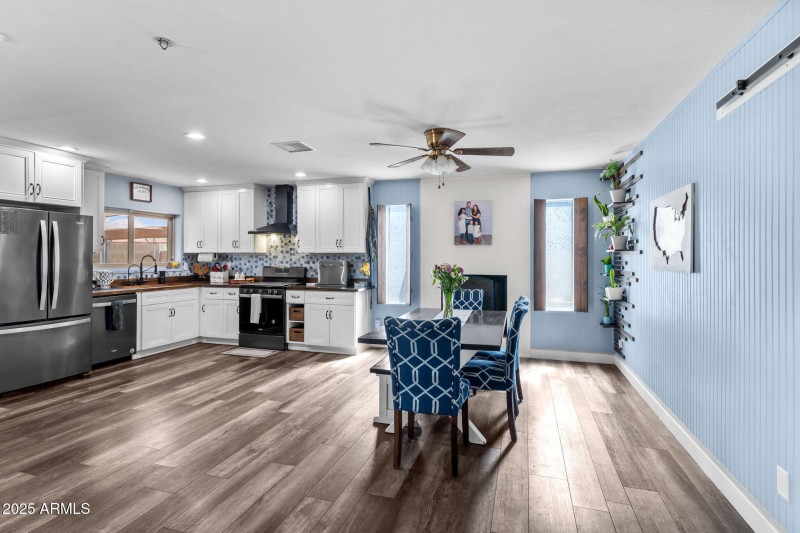 Dining and kitchen