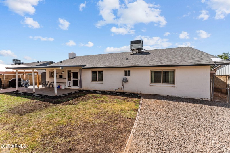rear of house