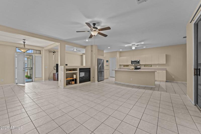 living with view of kitchen