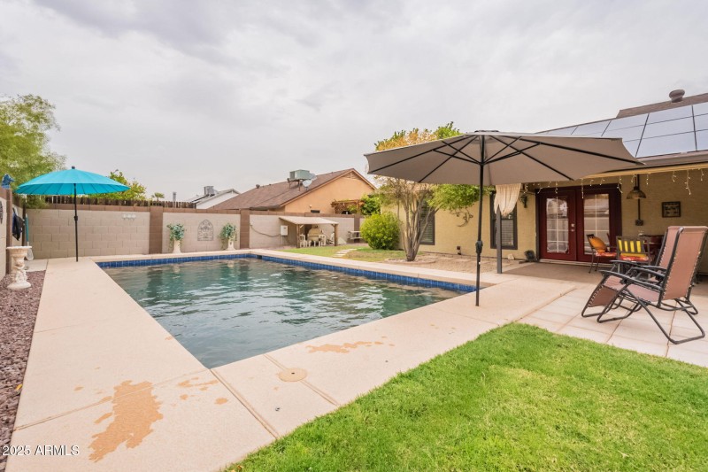 Backyard and pool