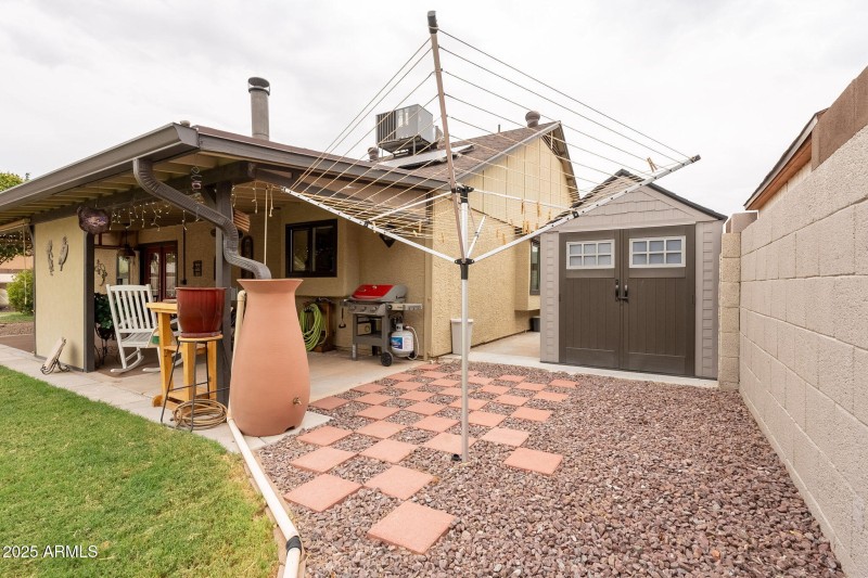 Sideyard and Shed