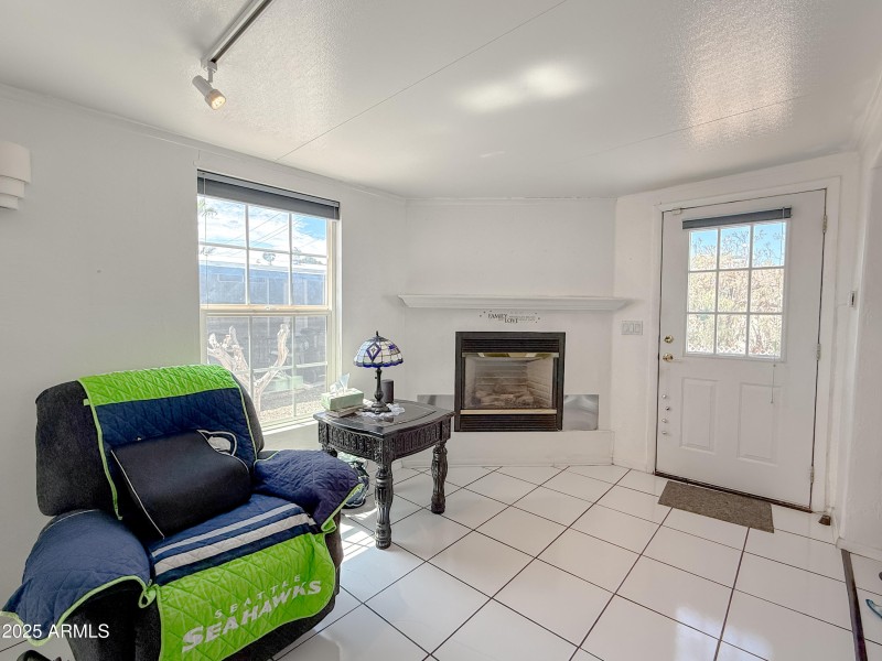 Seating area with Gas Fireplace