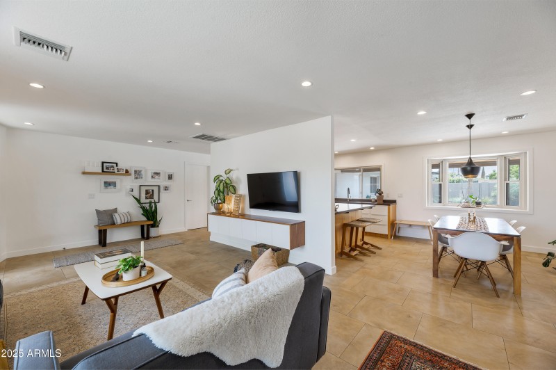 Living Room with view to Dining Area