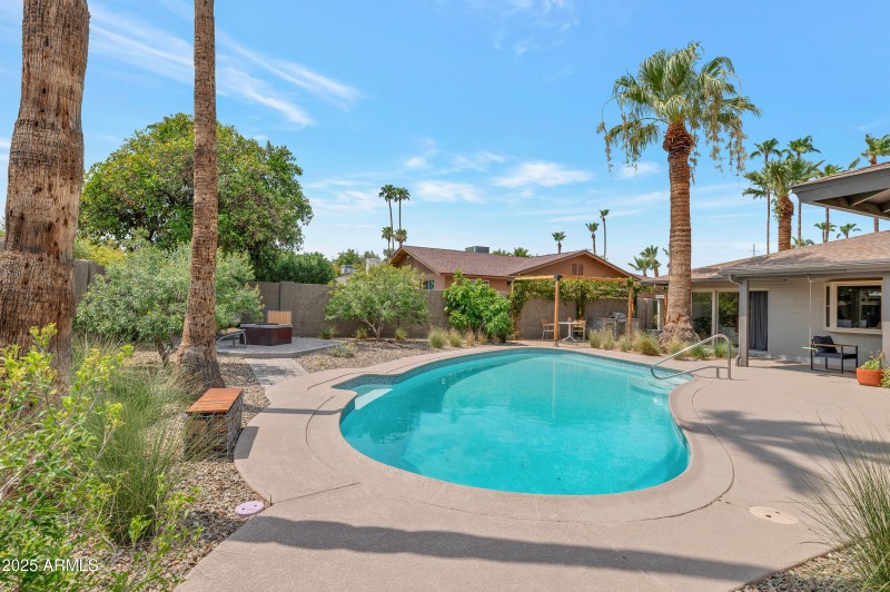 South Facing Backyard with Diving Pool