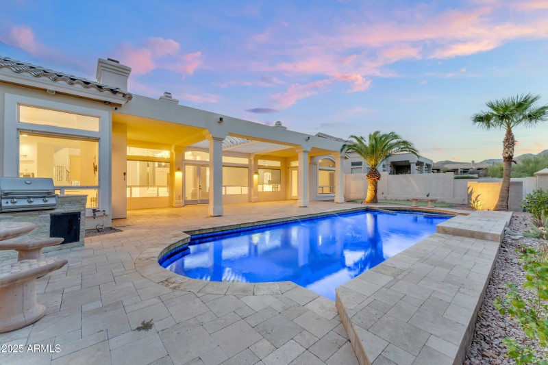 Twilight Backyard