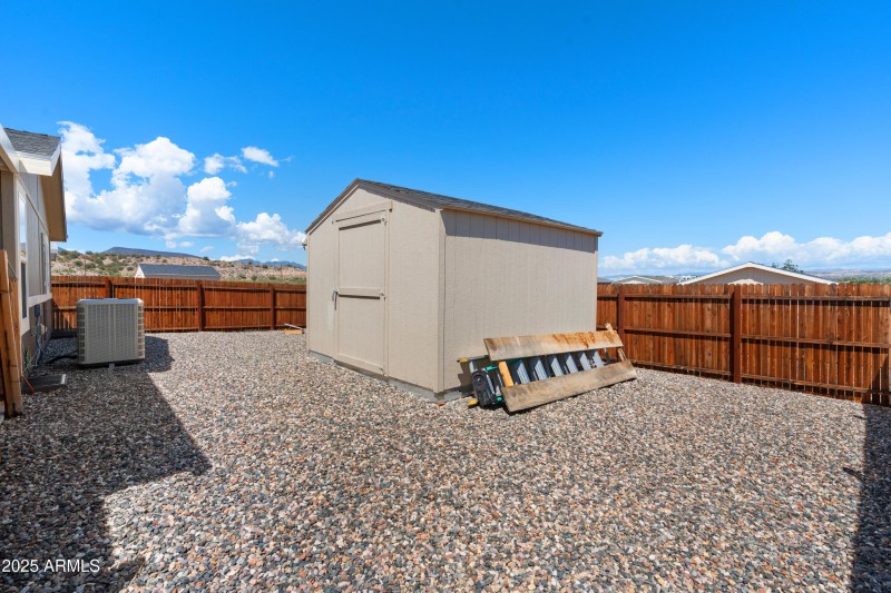 Backyard with Storage