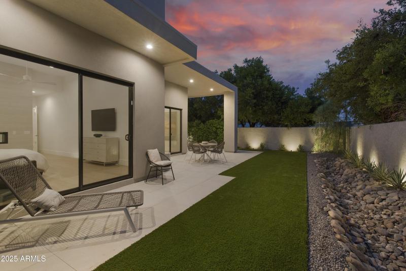 Backyard with Evening Glow